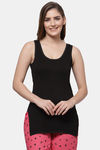 Floret Cotton Camisole (Pack of 2) - White Black — thumbnail 6